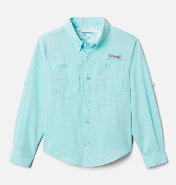 Columbia PFG Tamiami Shirts Green For Boys NZ23571 New Zealand